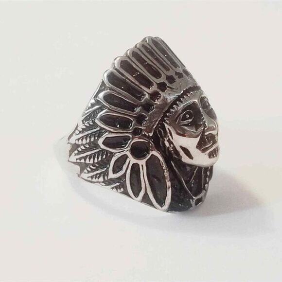 New stainless steel Indian ring size 14 - Picture 3 of 4